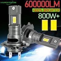 Faro LED H7 CANBUS 300000LM 7035 Chips CSP Tamaño MINI 1:1 Plug and Play Lámpara Automática 6000K Luz Antiniebla Turbo Inalámbrica con Ventilador