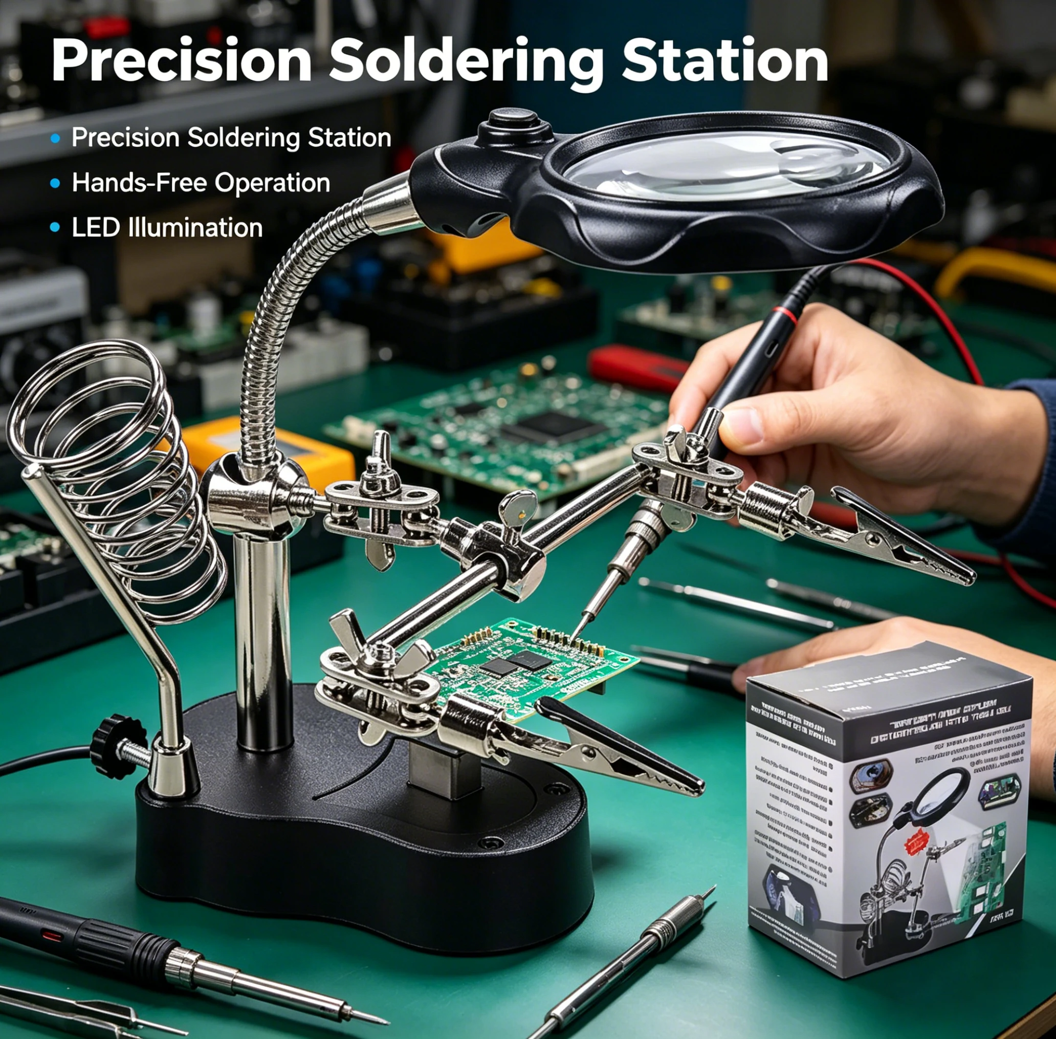 Helping Hands Third Hand Solde - Electronics Repair Lab ulasan dan harga