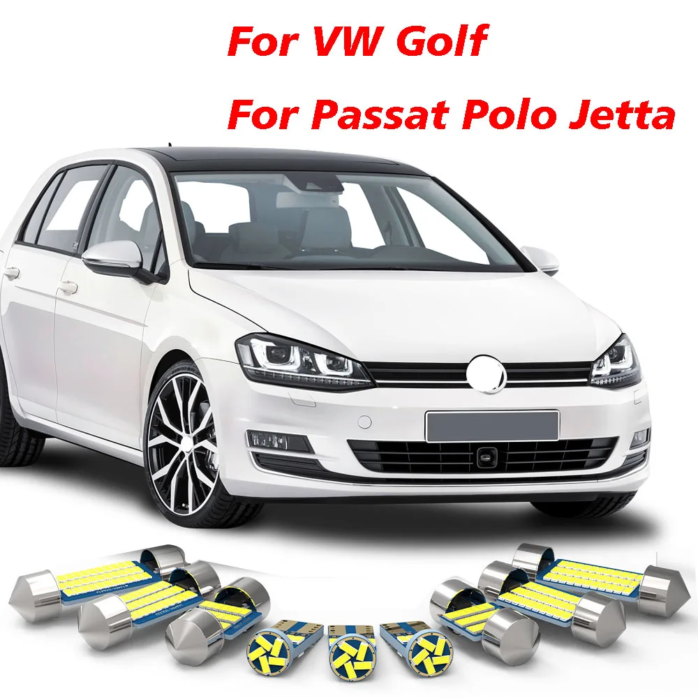 

For Volkswagen VW Golf 4 5 6 7 Jetta Bora Vento Passat B5 B6 B7 B8 CC Polo Phaeton Canbus Vehicle LED Interior Light Kit