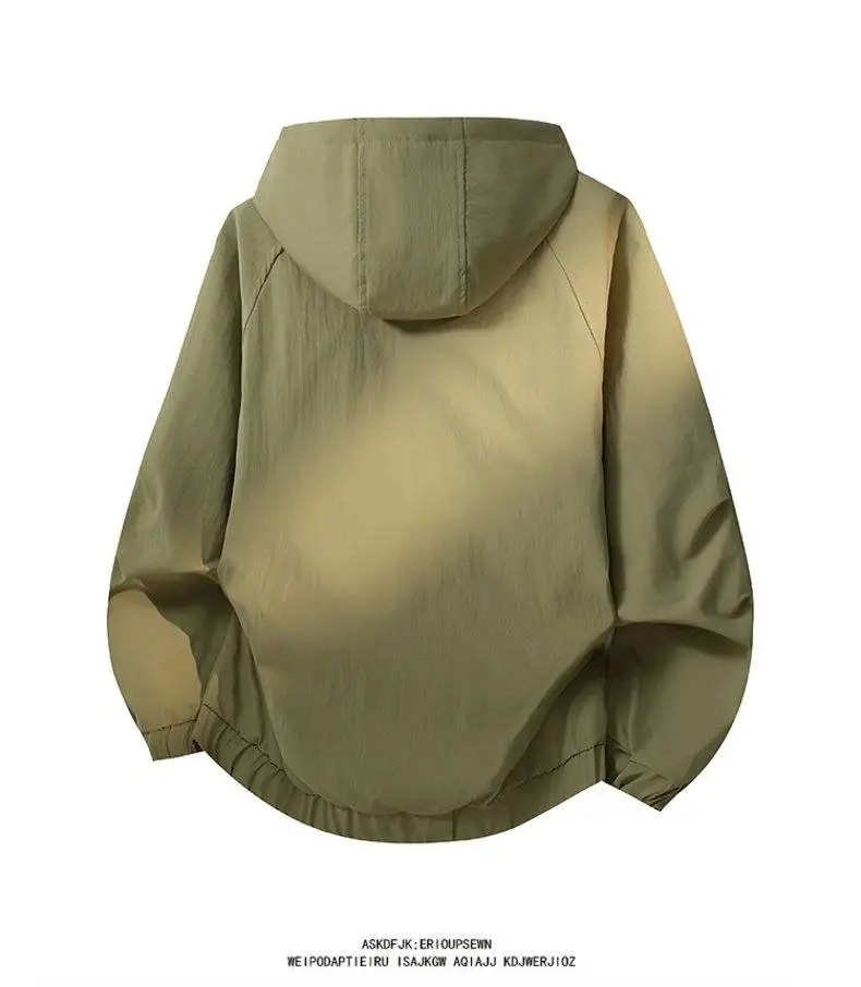 Lässige Outdoor-Kapuzenjacken für Herren, Neu 2026, Frühling/Herbst, Jugendliche Streetwear, Lose Mäntel, Herren-Windbreaker mit Reißverschluss, Oberbekleidung – Detail 7