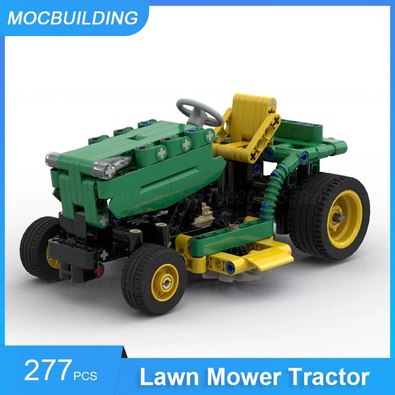 MOC Building Blocks Lawn Mower Tractor Model DIY Assemble Bricks Educational Creative Display Collection Toys Xmas Gifts 277PCS