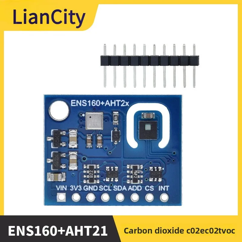 ENS160+AHT21 Carbon Dioxide CO2 ECO2 TVOC Quality and Temperature Humidity Sensor
