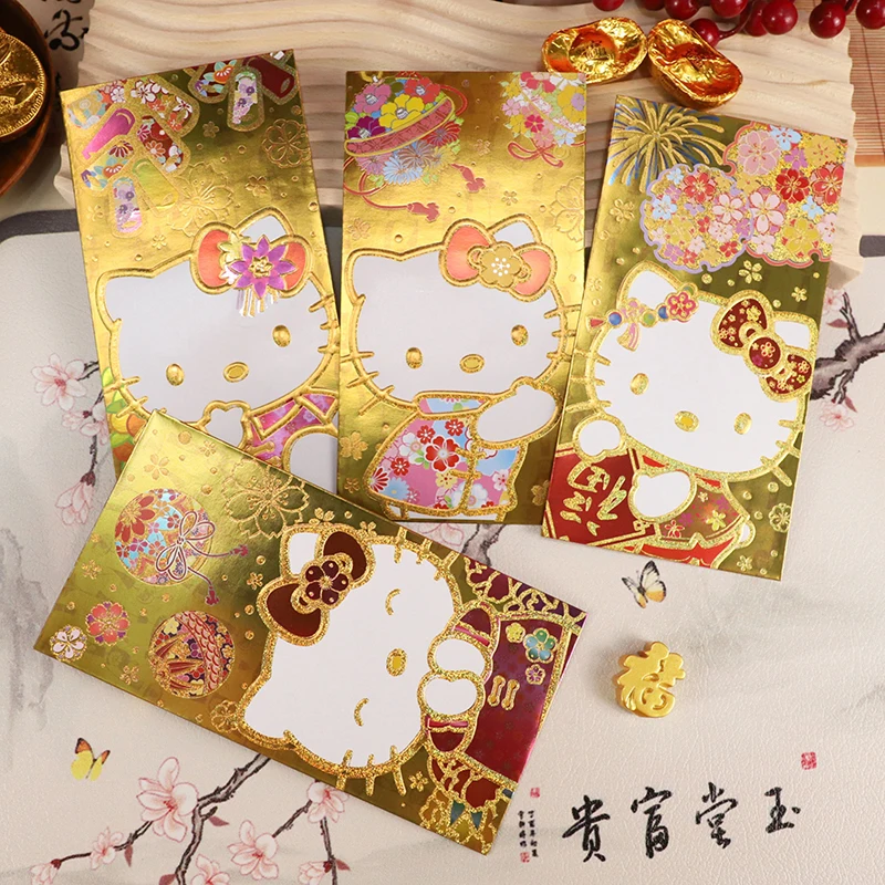 6pcs Sanrio Hello Kitty Chinese New Year Red Packet Cute Animation Spring Festival Red Envelopes Kids Lucky Money Wedding Gift