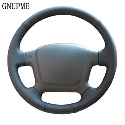 Coprivolante GNUPME coprivolante per auto nero in morbida pelle artificiale cucita a mano per Kia Cerato 2005-2012 Old Kia Ceed