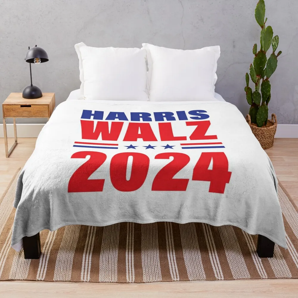 

Harris Walz 2024 Election Throw Blanket Baby Luxury Blankets