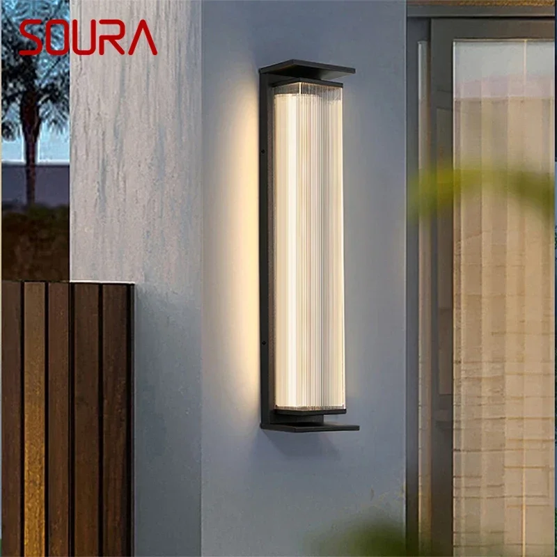 SOURA Contemporary LED Outdoor Wall Lamps Electric Simplicity Waterproof Balcony Hallway Courtyard Villa Gate Hotel