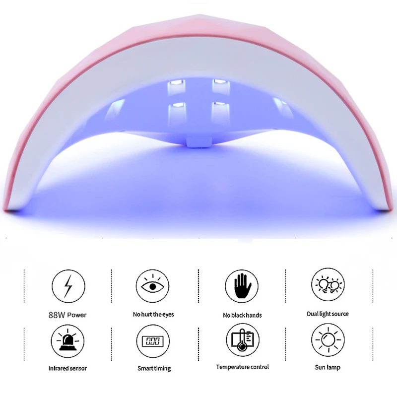 Solid Color Nail Dryer Lamp With Automatic Sensor UV Light USB For All Gels Professional Manicure Pedicure Nail Epuipment Tools