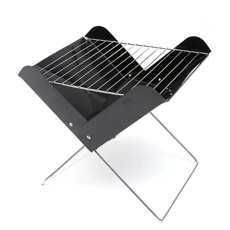 Outdoor X-shaped BBQ Stove Portable Foldable Black BBQ Grill Rack Portable Grill  Barbecue Korean Bbq Bbq Grill Outdoor