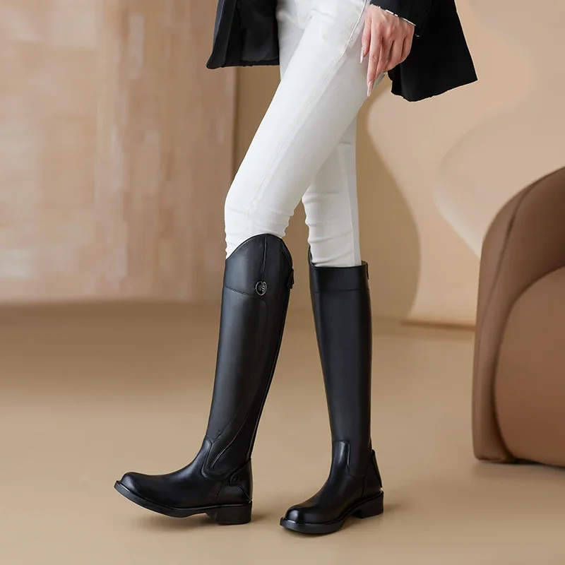 Damen-Reitsportartikel Lange Stiefel Trendige Reitstiefel Reitausrüstung Rutschfeste Ultra-Strapazierfähige Reiterstiefel – Detail 12