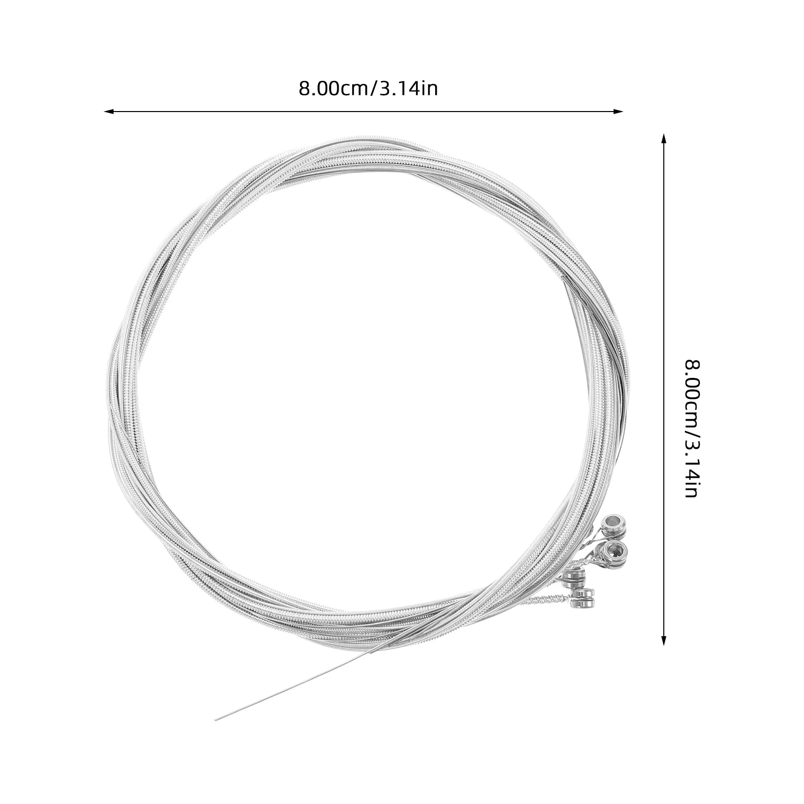 Conjunto de cordas de guitarra acústica banhadas a prata, 6 peças, alta durabilidade, entonação precisa, kit de substituição de longa duração, metal clássico
