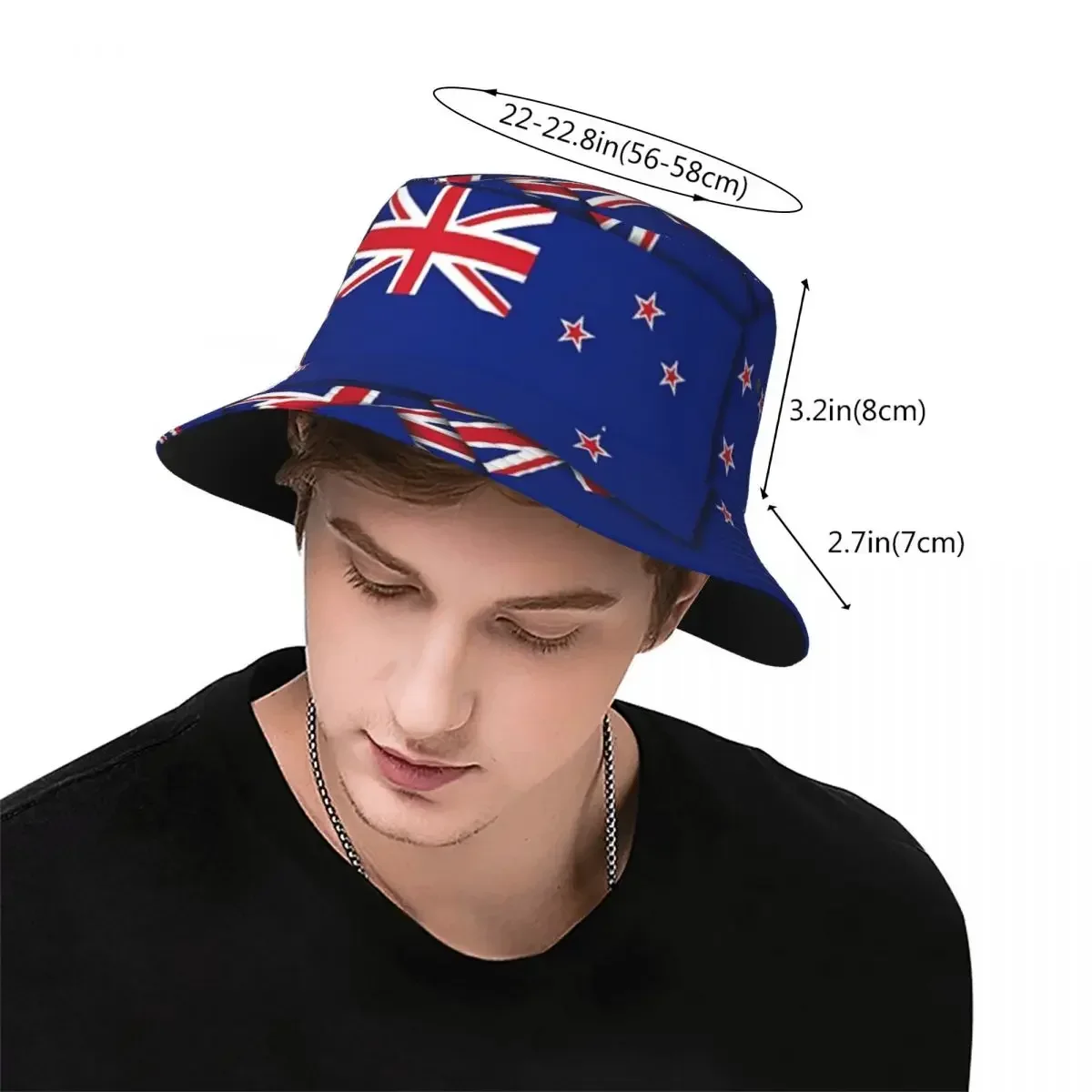 New Zealand Flag Wellington Bucket Hat Panama For Man Woman Bob Hat Outdoor Hip Hop Fisherman Hats For Summer Fishing Unisex Cap