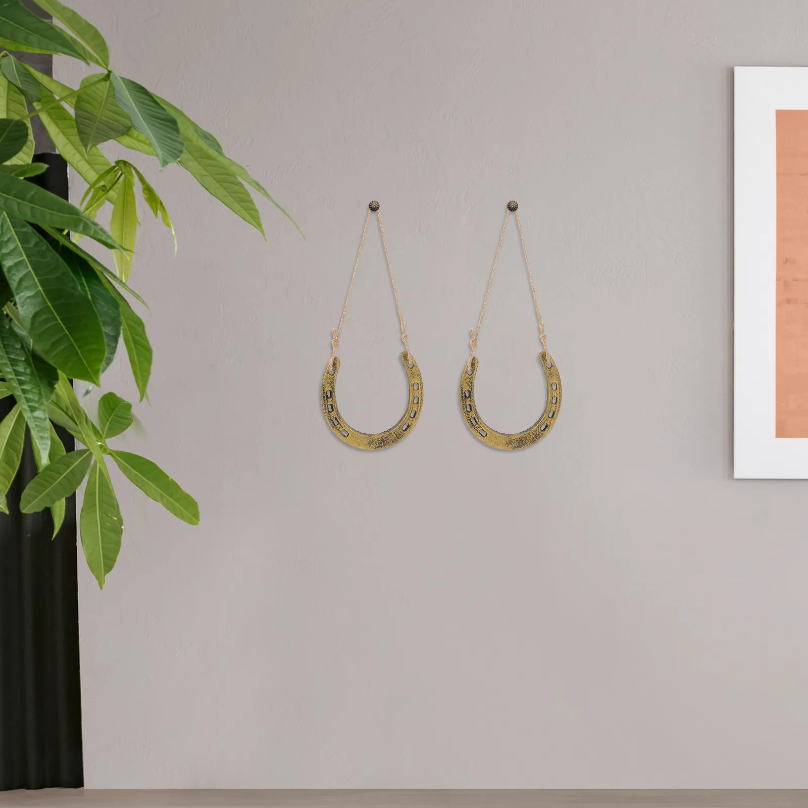 

Набор из 3 предметов: настенный декор в стиле рустик «Подкова» — чугунные изделия ручной работы с элементами вестерн-бохо для дома, офиса, веранды, гостиной, металлический декор