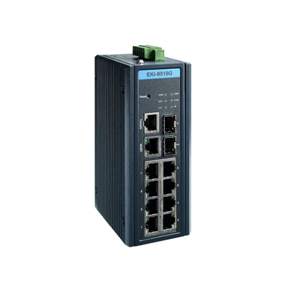 Advantech EKI 8510G 2FI 8G + 2G SFP محول إيثرنت TSN صناعي مُدار
