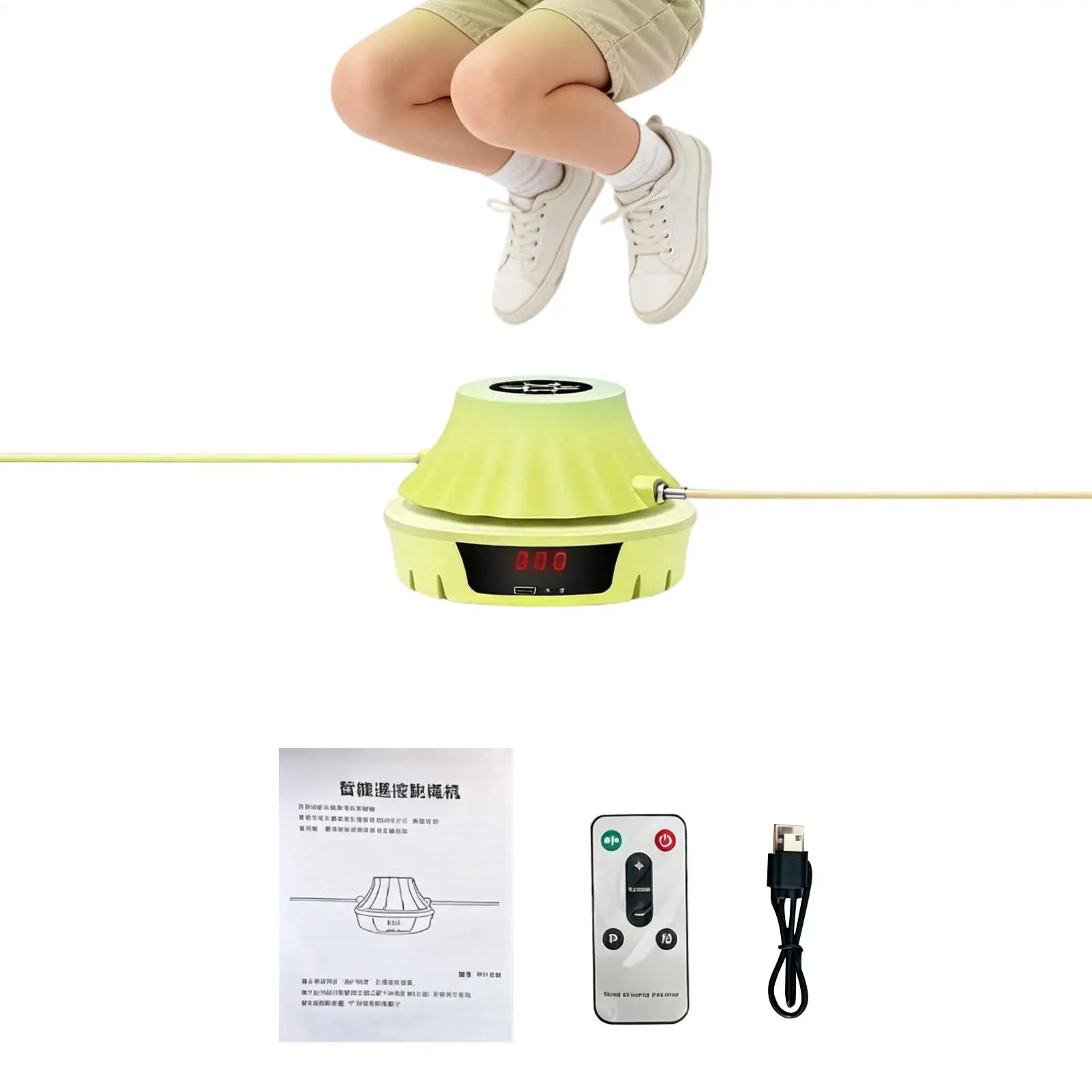 

Electric Jump Rope Trainer Rechargeable Smart Portable 10-Speed Kids Fitness Rope Skipping Trainer For Kids Adults Family Home