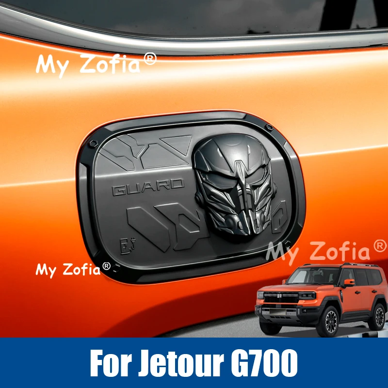 

Car Fuel Tank Cap Protector Cover For Jetour G700 2025 2026 Car ABS Black Warrior Charging Port Protective Cover Accessories