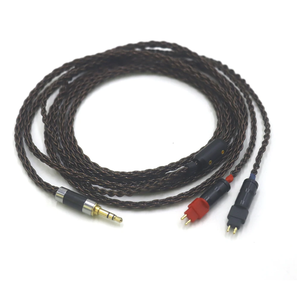 8 Strands Copper Plated Braided Headphone Upgrade Cable For Sennheiser HD580 HD600 HD650 HD25 HD545 HD565 HD535 HD660S