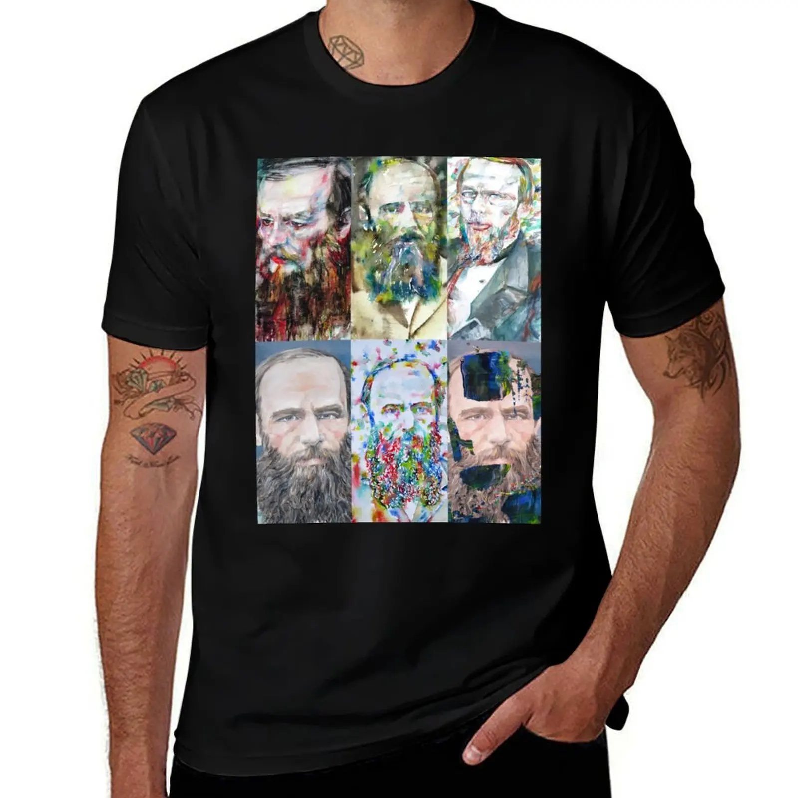 SIX TIMES FYODOR DOSTOEVSKY .1 T-Shirt t shirts for man cotton soft T-Shirt