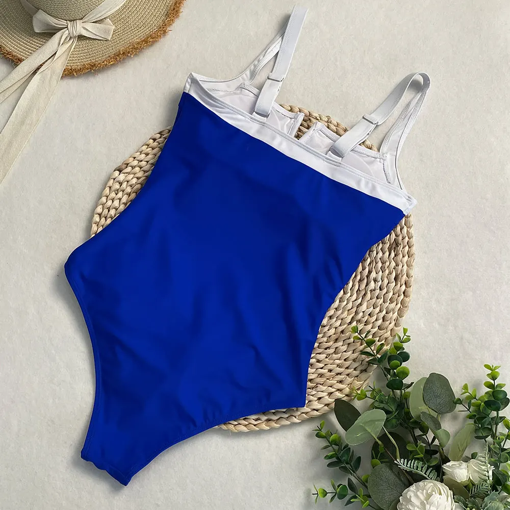 SERENECHIC 2025 Costume da bagno intero sexy Patchwork femminile Bikini senza schienale Set costume da bagno attillato Costume da bagno da donna Beachwear