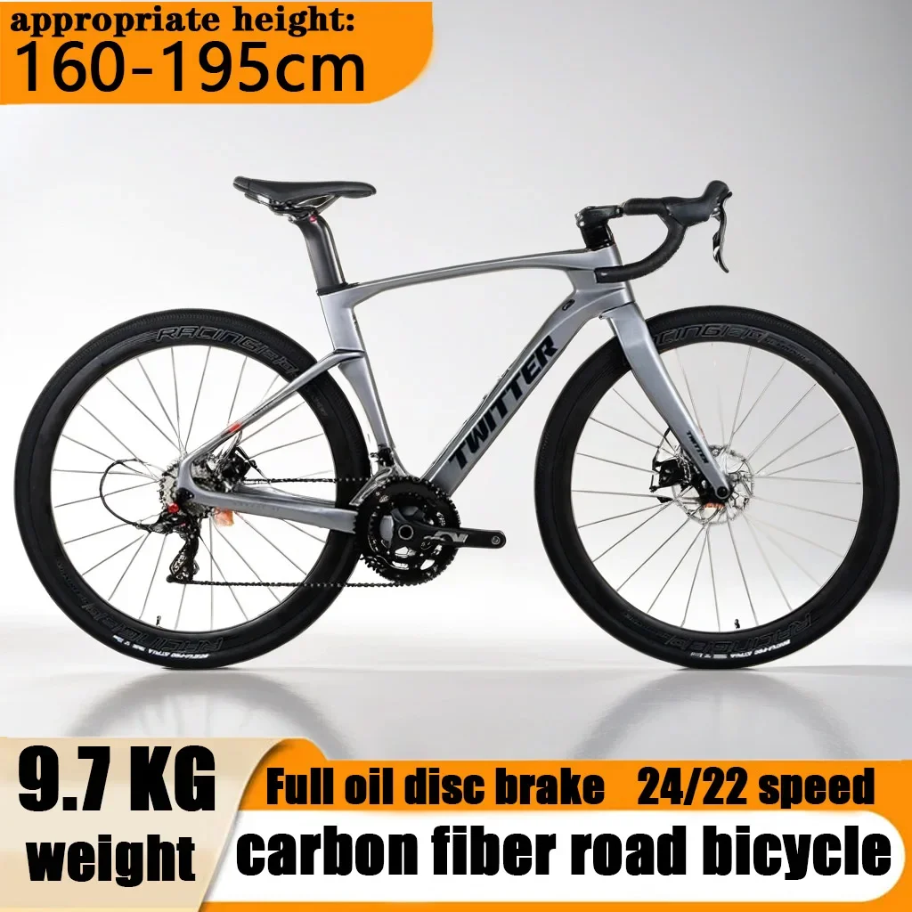 700C carbon fiber road bicycle fully hydraulic brake gravel bike 22/11/24 speed Road Racing bicicleta suitable for urban riding