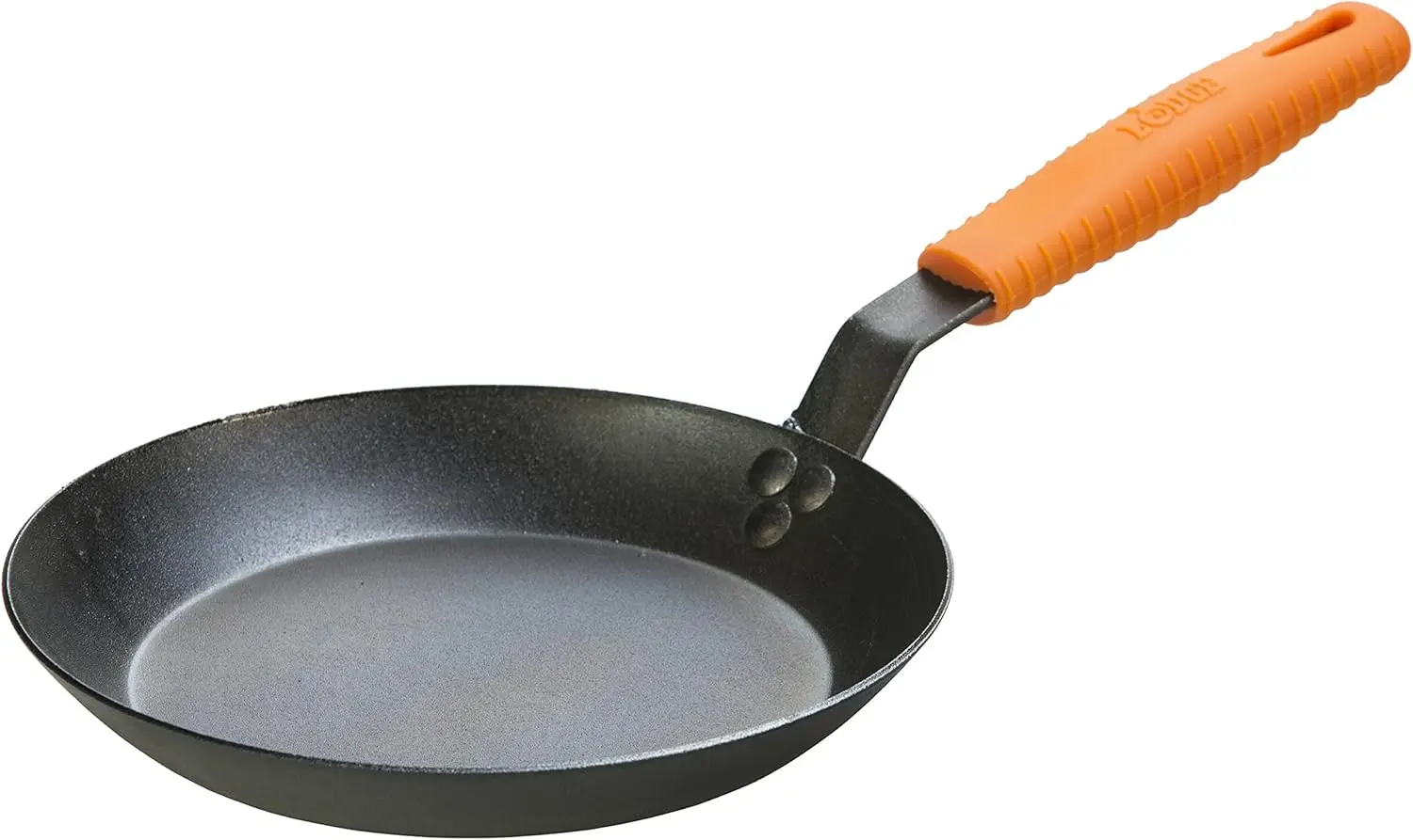 

10-Inch Carbon Steel Skillet, Black/Orange, Heavy-Duty for Searing and Frying