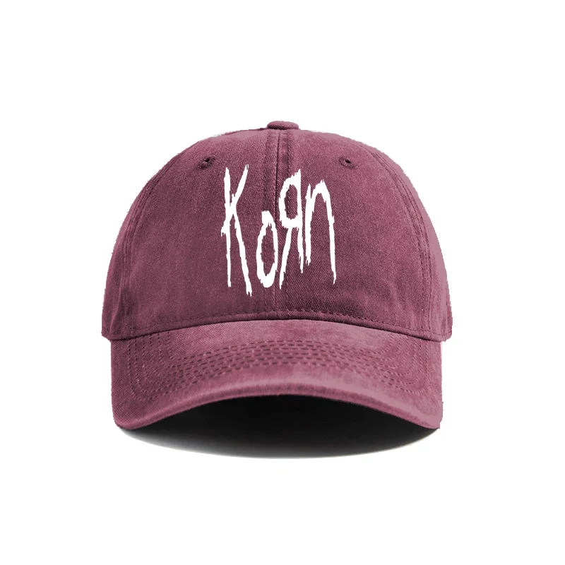 Korn Baseball Cap Distressed Hats Metal Rock band Cap Men Retro Outdoor Summer Adjustable Hat MZ-288