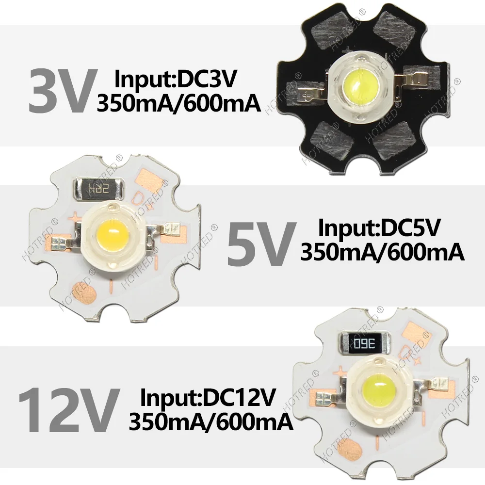 10pcs 1W 3W LED Lamp Beads Constant Current Driver White Blue Power Circuit Board Lithium Battery 3V 5V 12V Transformer Module