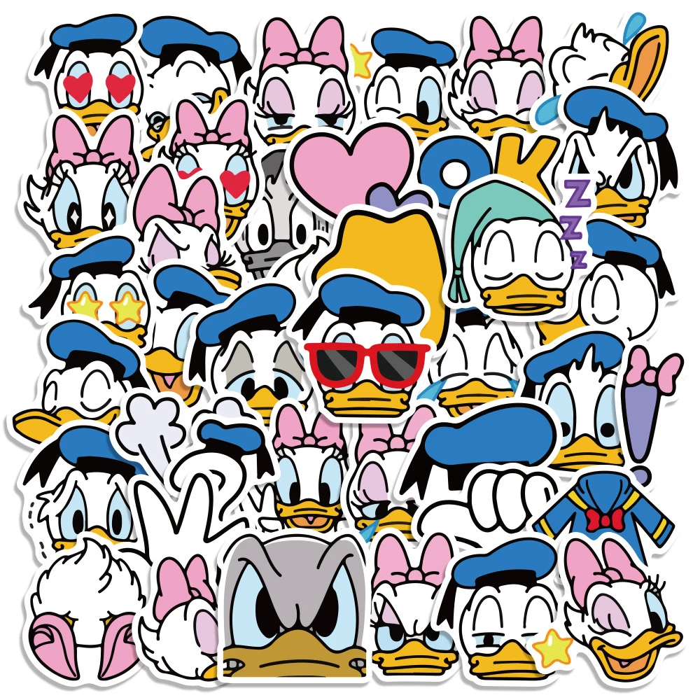 

10/20/40pcs Disney Anime Donald Duck Stickers Funny Cartoon Graffiti Sticker Kids Toys DIY Luggage Guitar Cute Waterproof Decals