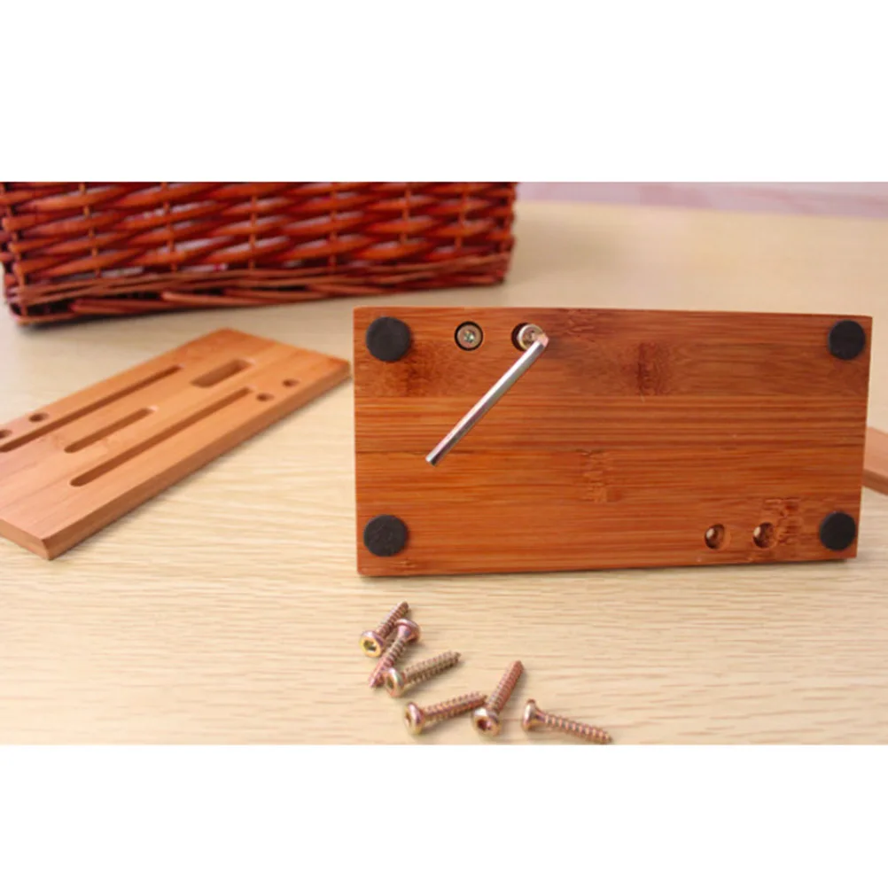 

Z-Shaped Knife Holder Bamboo Storage Rack Kitchen Organizer With Ventilation Anti-Slip Base Container Block