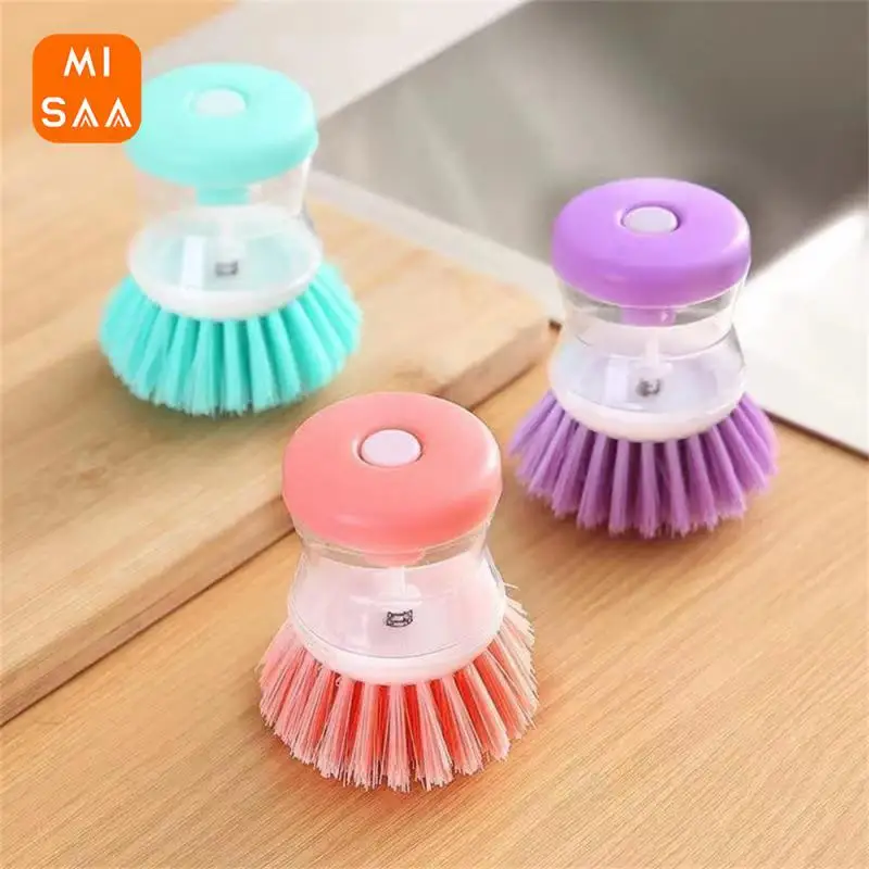 Press Liquid Pot Brush Convenient And Efficient Save Time Kitchen Popular Do The Washing Up Trend Heavy Scrubbing Pot Scrubber