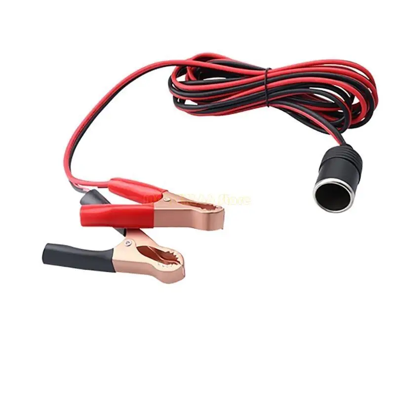 F62Cバッテリーワニのクリップからメスの電源ソケットアウトレットケーブルバッテリー端子クリップパワースプリッター付き車の電子用