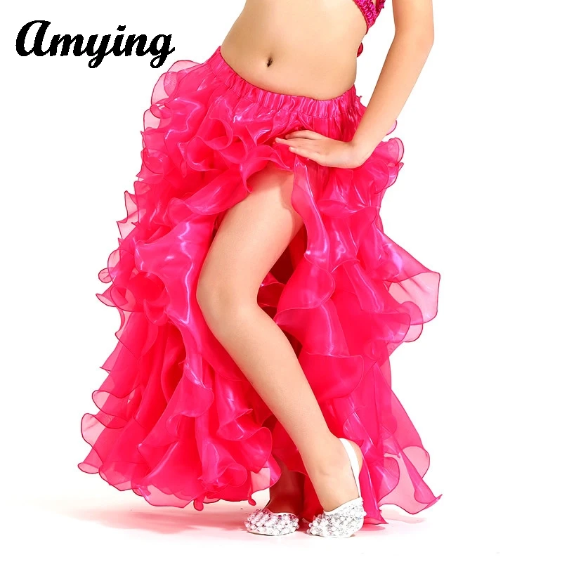 

Children's Belly Dance Skirt Stage Performance Poncho Skirts Oriental Indian Dance Costumes Girls High Quality Dance Long Skirt