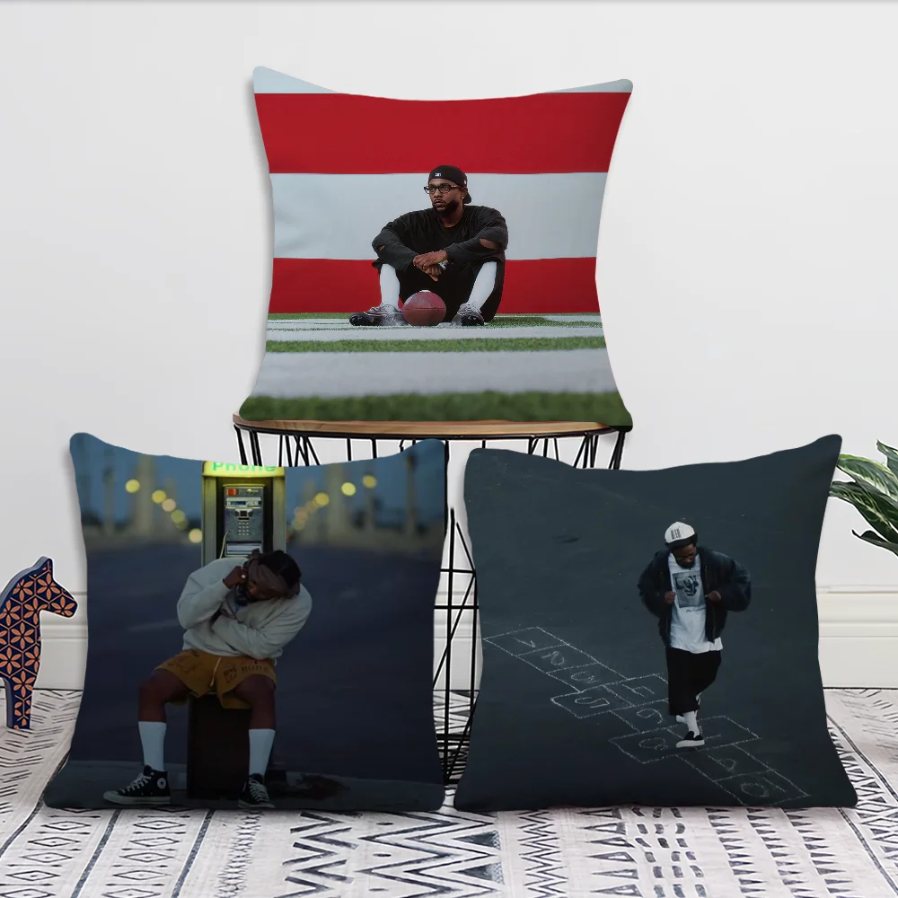 Rapper K-Kendrick L-Lamar Comfortable Pillow case Car Ornaments Office Living Room Sofa Home Pillow case