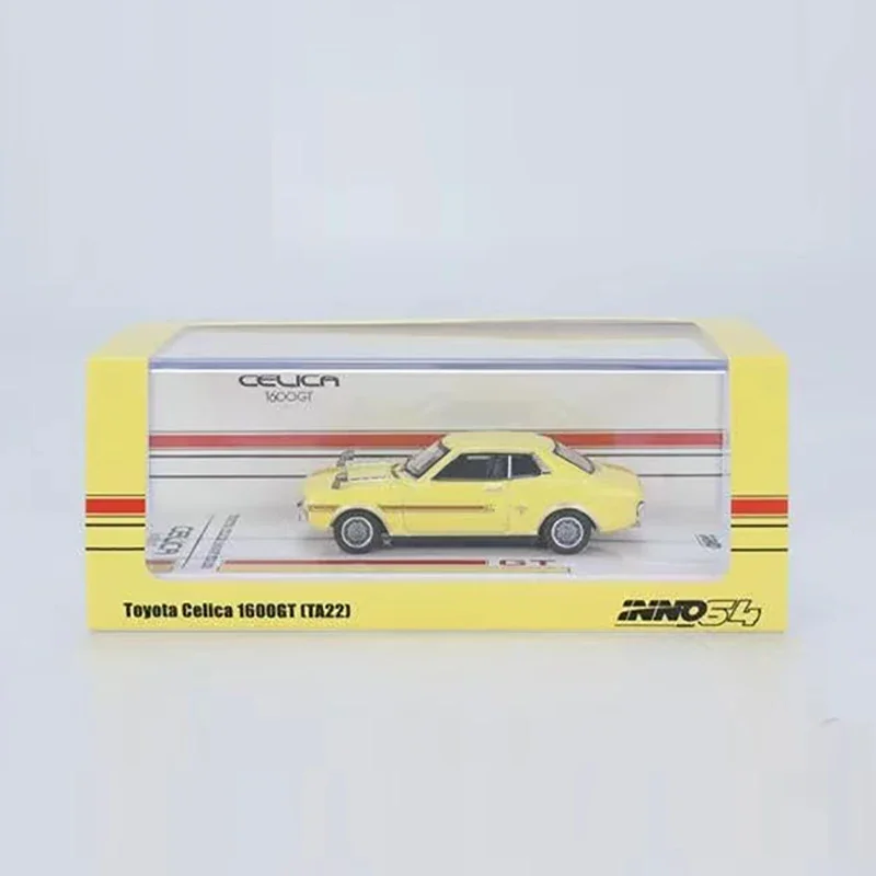 INNO 1/64 Model Car CELICA 1600GT (TA22) Alloy Die-cast Vehicle Yellow with Suspension system Collection