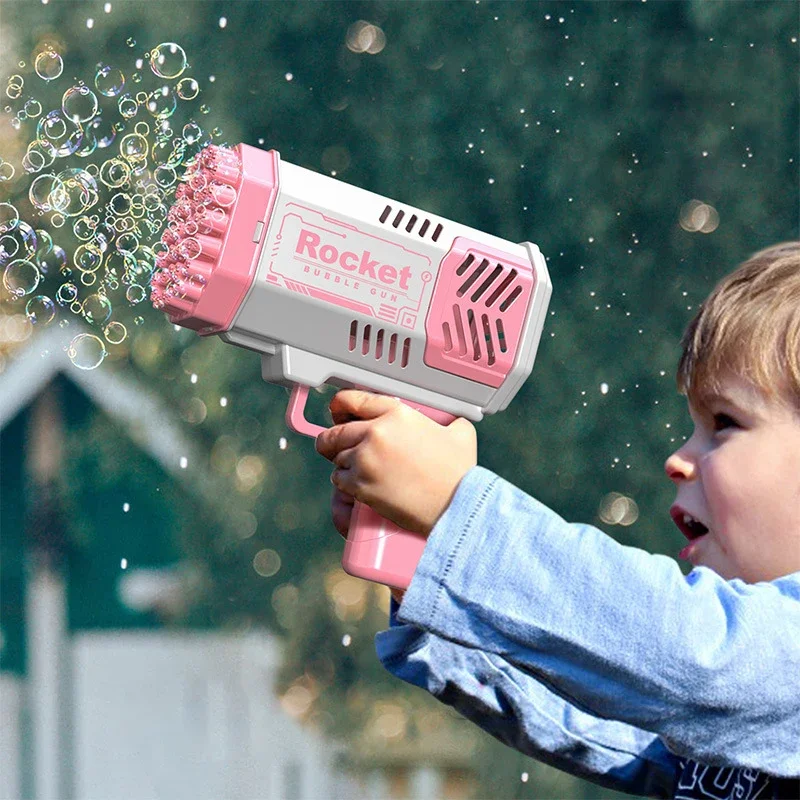 handheld fully automatic space light bubble machine electric children\'s toys without battery without bubble water