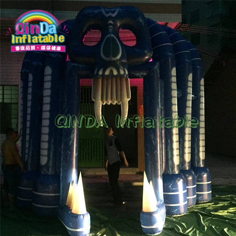 Halloween Inflatable Haunted House / Halloween Inflatable Arch For Halloween Decoration Mask Archway