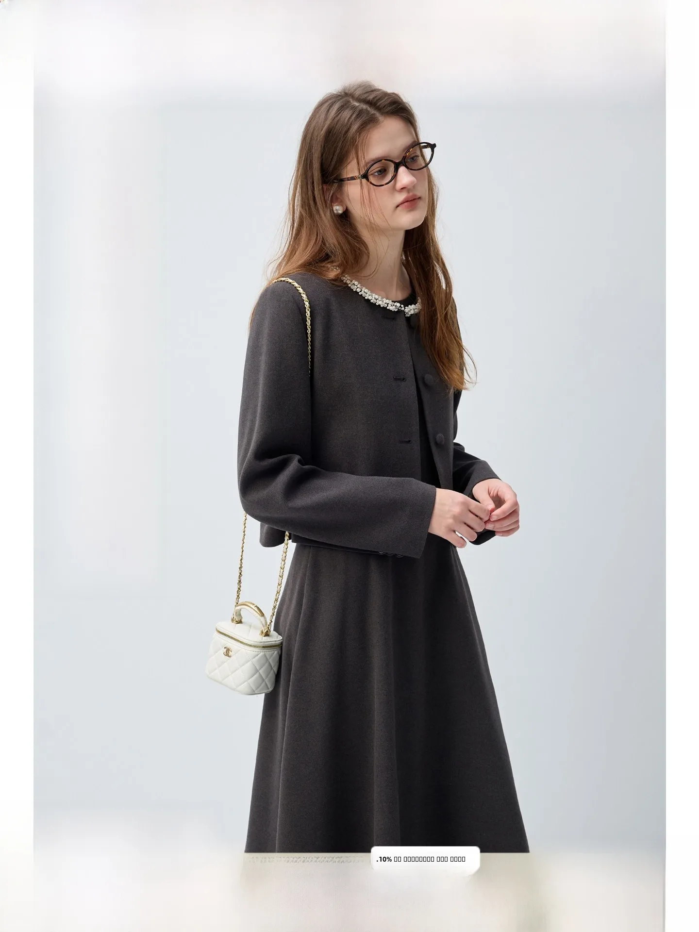 

Elegant plus Size Women's Fashion Set with Waist-Cinching Dress And Versatile Outerwear for Spring Season by Ruige