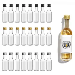 100pcs/Lot 25ml 50ml 100ML 150ML Mini Liquor Bottle Empty Plastic Juice Bottles with Aluminum Lids for Weddings Parties Cocktail
