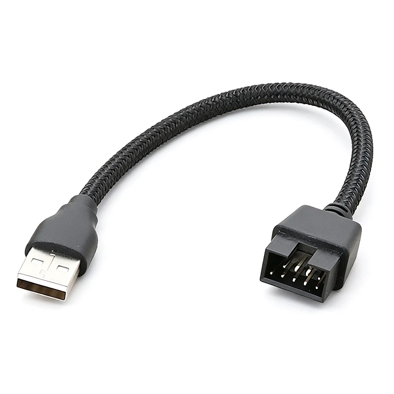 USB A Male to 9‑Pin Motherboard USB Header Extension Cable USB2.0 Mainboard Front Panel Internal Adapter Cord