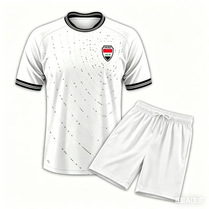 

Iraq Team Soccer Jersey Set Men's Casual Breathable Football Shirt + Shorts Kit Uniform Sports for Adult/Youth Fans Version