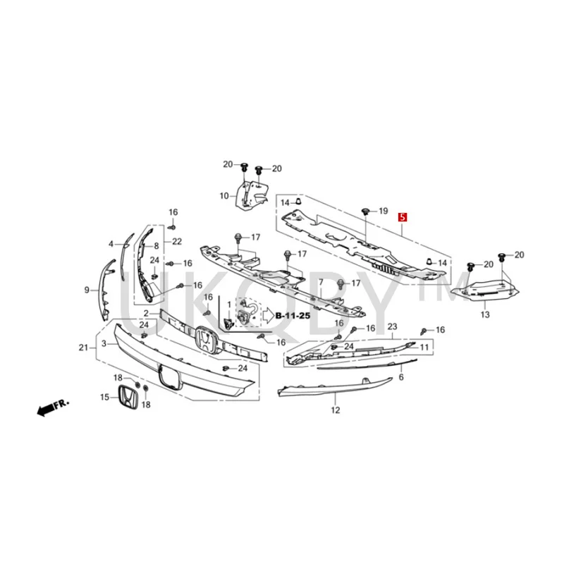 71125TVEH00 Suitable for Ho nd a Accord Upper protective plate of radiator Protective plate on the water tank