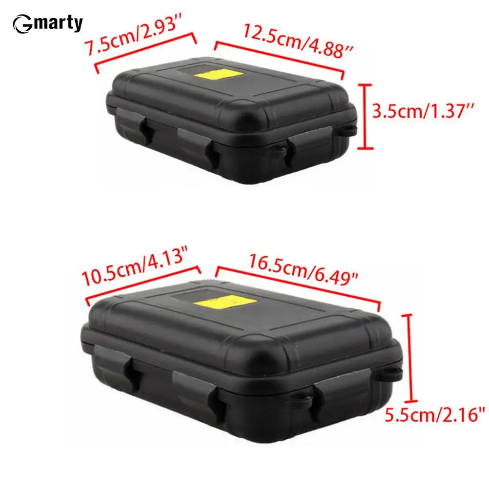 2 Size Outdoor Plastic Waterproof Airtight Survival Case Container Camping Outdoor Travel Storage Box For Wilderness Survival