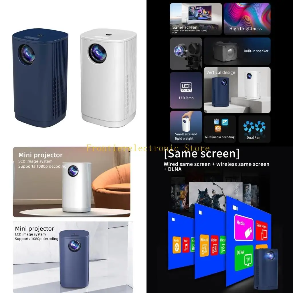 G8DB Mini Projector LED T1 480x360 Pixel Mini 1080P USB Video Projector