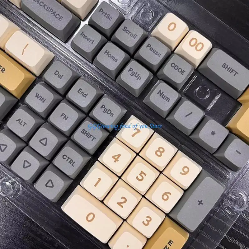 

H9EB Stylish and Functional XDA High-Profile PBT Keycaps Improve Hand Feeling Keycaps for 61 64 68 75 98 104 Keyboards