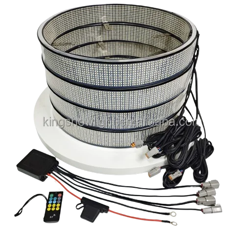 15 17 20 Inch 20 Row Pure White LED Wheel Ring Lights BT Sync Remote Control Car Rim Tire Atmosphere Wheel Lights