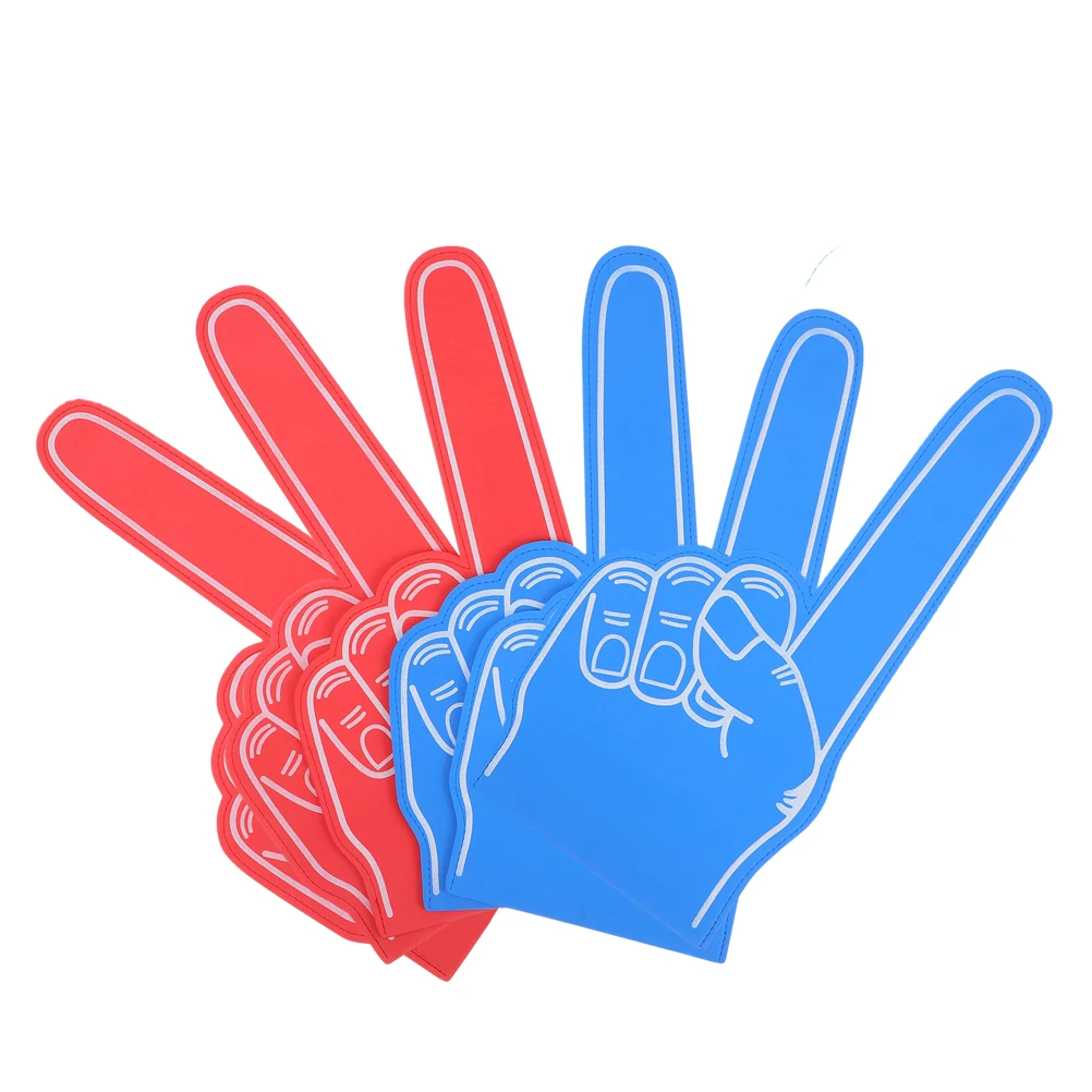 

6Pcs Foam Finger for Sporting Events Large Size Comfortable Reusable Cheerleading Props Lightweight Fan Finger Support Sports