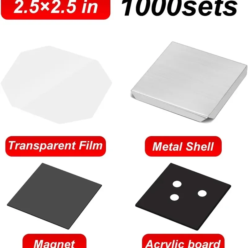 500pcs 2x2 Inch Fridge Magnet Stickers Steel Button Badges for Restaurant Kitchen Decoration 80x53mm Promotional Gift Items