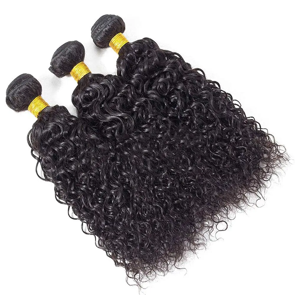 Curly Human Hair Bundles Natural Black For Woman Deep Wave Brazilian 100% Unprocessed Human Hair 1/3 Bundles Remy Hair Extension