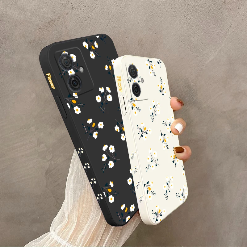 G54 Stunning Flower Silicone Phone Case For Motorola Moto G54 G42 G53 G14 G72 G100 G50 G34 G52 G22 G24 G9Plus G8Play G84 Cover