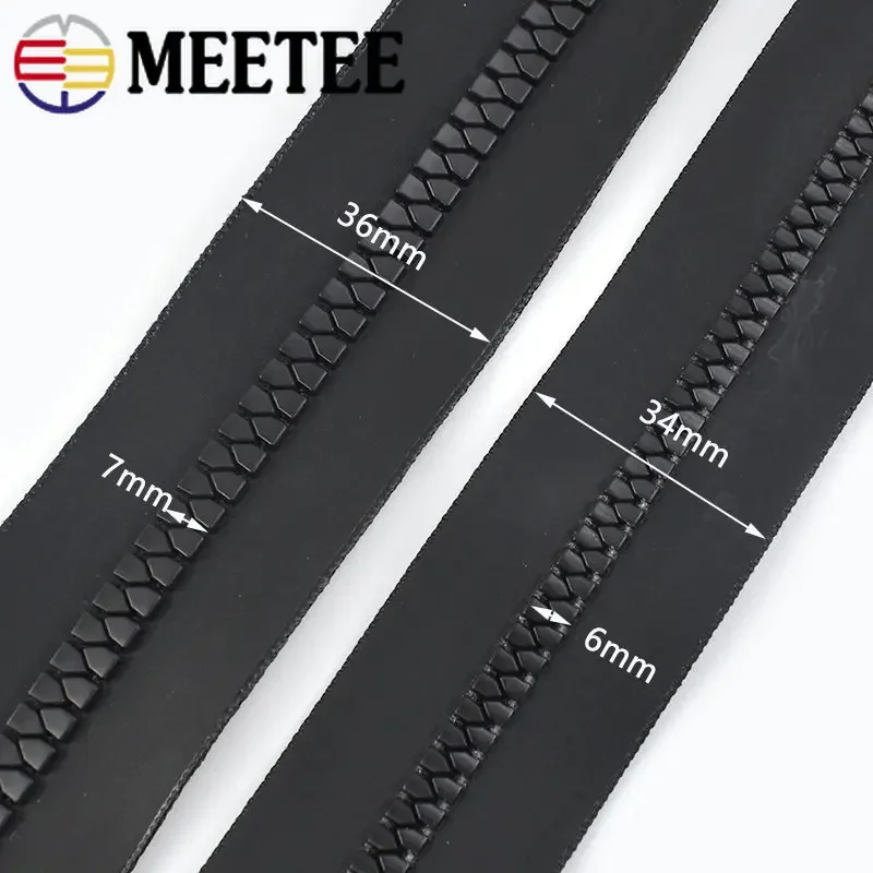 2/4Meters 5# 8# Waterproof Zippers Raincoat Zipper Sliders For Resin Zips Outdoor Tent Repair Kit DIY Sewing Accessories