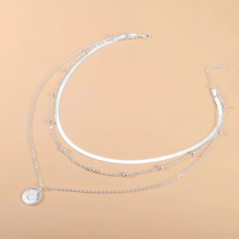 Women's 925 Silver Geometric Pendant Necklace, Modern Elegance